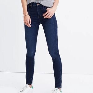 Madewell 10" High Rise Skinny Jeans in Hayes Wash